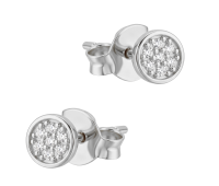 Round Shaped Silver Stud Earring STS-7008